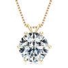Lnngy 0.5ct-5ct Moissanite Pendant Necklace With Certificate For Women Original Real 925 Silver Chain Solitaire Drop Necklaces