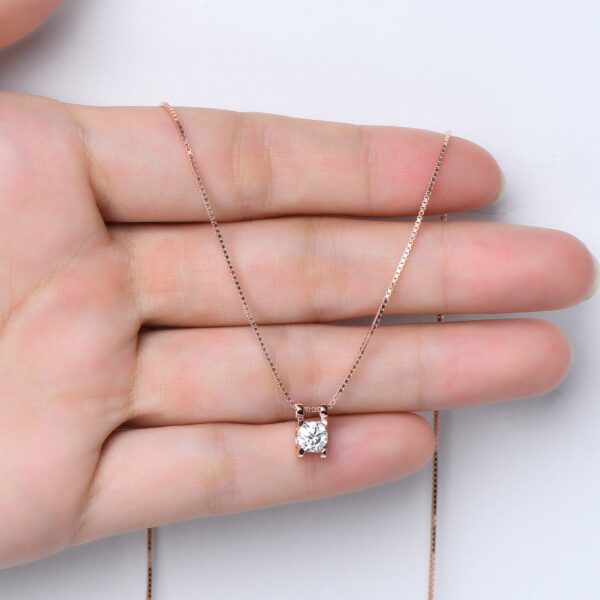739ac1cd0797bbfd Lnngy 0.5CT Moissanite Diamond Necklace With Certificate For Women Sier Original Certified Box Chain Necklaces Jewelry