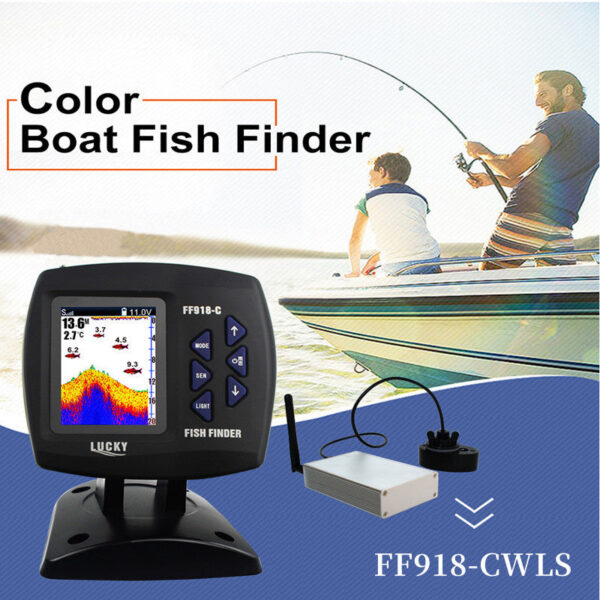 739f6ef1d6cc3842 LUCKY FF918-CWLS New for Boats 980 ft 45 Degree Wireless Operating Range Fishing Fish Finder