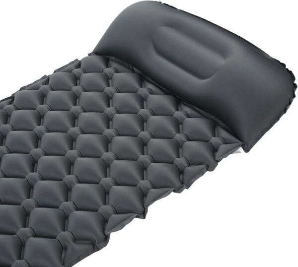 73afab637ede64b7 Outdoor Sleeping Mattress TPU Damp Proof with Pillow, Inflatable Camping Sleeping Pad, Lightweight and Portable for Backpacking