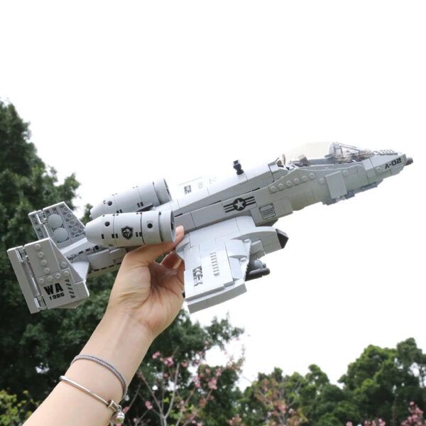 73c3626e1ebc6503 US Military A-10 Fighter Building Blocks Arms Vehicle Model New Type Armored Thunderbolt II Plane Bricks Boys Toys