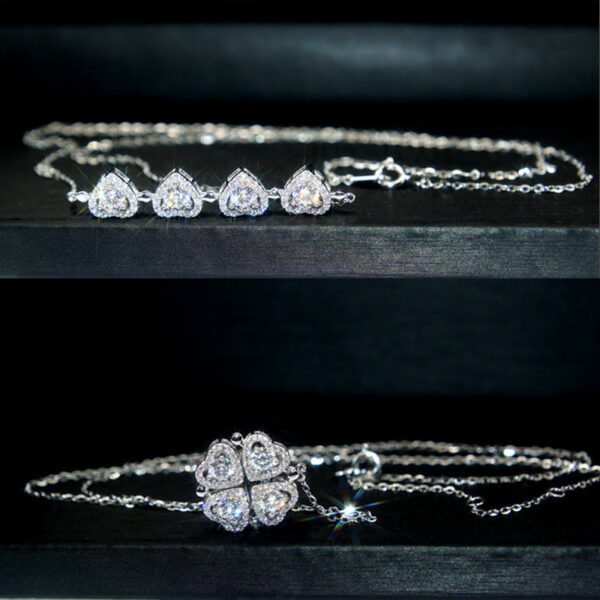 73e41022f233a8ef 2024 New DJMAX Full Moissanite Necklace For Women Original Sterling Sier Mobius Strip Lady Diamond Clavicle Chain