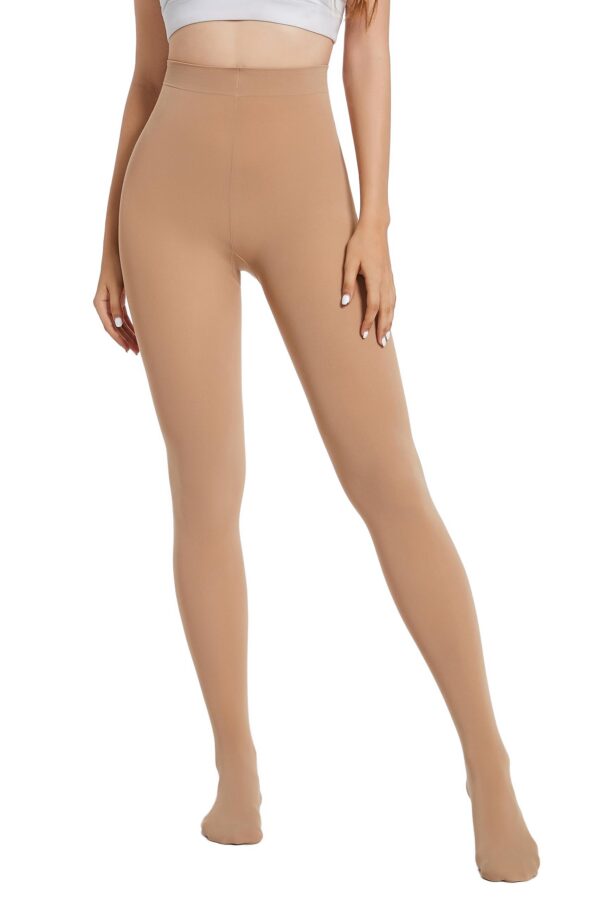 73e8f768c03d6ea7 CozyWow Run Resistant 80D Soft Solid Color Semi Opaque Footed Tights High Waist