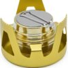 73ecfccdb6fdccda Famgee Outdoor Mini Portable Alcohol Stove Burner for Backpacking Hiking Camping Survival (Gold)