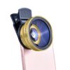 2 IN 1 Universal Clip 37mm Mobile Phone Professional 0.45X 49uv Super Wide-Angle + ro HD Lens For iPhone Android