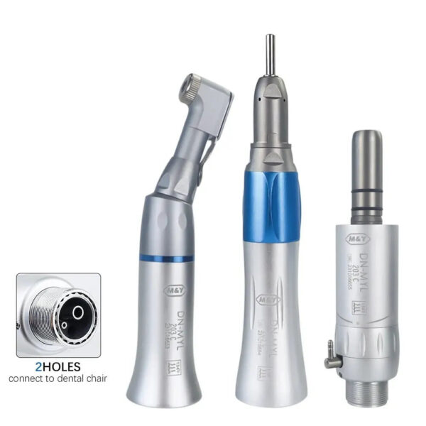 Dental EX-203C Low Speed Handpiece Kit Straight Contra Angle 2/4 Hole Air Turbine 1:1 Direct Drive External Channel Fit Pana MAX