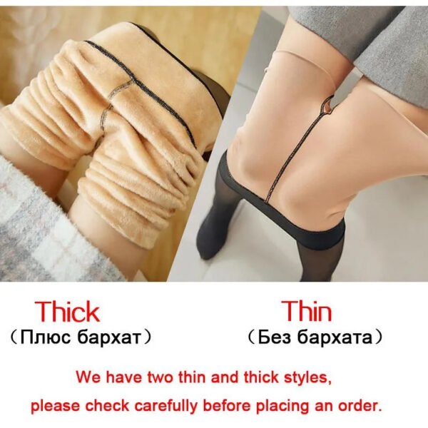 73f5d7ea9e45c0a7 Socks & Hosiery Winter Women Pantyhose Elastic Transparent Skin Thick Warm High Waist Tights Plus Veet Stockings Fleece