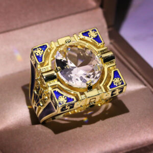 73ff6af40c306657 HOYON 14K Yellow Gold Color Ring for Men Sliver Squar Invisible Setting Natural Diamond Zircon Jewelry Bands Gemstone Rings