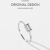 740fc26ff0a39589 MODIAN 925 Sterling Silver Emerald Cut Rectangle CZ Ring Exquisite Simple Anniversary Gifts For Women Fine Wedding Jewelry