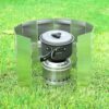 Camping windshield, Folding Outdoor Windscreen, Aluminum windshield for gas stove, light weight for hiking, backpacking, camping (10 plates)