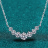 7422dc80c8ff4411 Full Moissanite Diamond Necklace for Women Sterling Sliver with Plated White Gold Neck Pendent Wedding Fine Jewely
