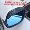 2PCS Rearview Eyebrow Carbon Fiber Pattern Car Universal Reversing Mirror Rain Shield