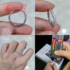 742eaa777e252a69 solid 2mm Full Eternity Ring Band Sterling Sier white Round Moissanite Diamond Jewelry gift dating party women