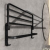 742f18fb80991464 Matte Black 50CM Folding With Hook Towel Holder Wall Mount AluminumTowel Rack