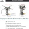 Campingmoon Portable Campingkocher with 4-Flex klein GasKocher Outdoor Camping Kocher Backpacking Gas Stove mit Zündgerät
