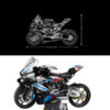 744489a018cf08a9 New 42130 Expert Puzzle Simulation Model Motorcycle Building Block Assembly Birthday Gift Toy