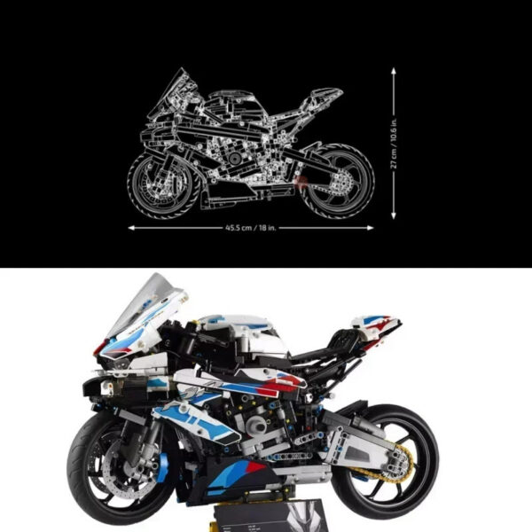 744489a018cf08a9 New 42130 Expert Puzzle Simulation Model Motorcycle Building Block Assembly Birthday Gift Toy