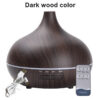 744731e5d1c1a676 550ml Wood Color USB Aroma Diffuser, Essential Oil Diffuser with 7 Color LED Lights & Remote Control, USB Powered Air Humidifier