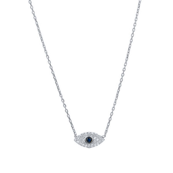 CANNER Sterling Sier Exquisite Eye Diamond Stone Pendant Necklace for Women Chain Choker Necklaces Fine Jewelry Collares