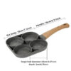 4hole Omelet Pan Frying Pot Thickened Nonstick Egg Pancake Steak Cooking Pans Hamburg Bread Breakfast Maker Induction Cookware