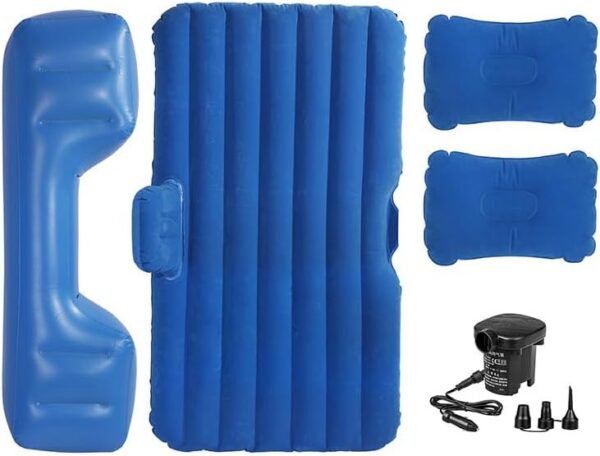 Luxury Air Mattress Car Sleeping for Jeep Wrangler JL Unlimited/Wrangler 4XE/MK4, 3 Min Fast Blow up, Inflatable Car Air Mattress Back Seat Bed for Home Car Travel Camping,D Grey