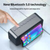 747db43b9cd7e0c9 1pc LED Digital Alarm Clock with Bluetooth ,Speaker Mirror Bedroom Office Decor Table Screen Temperature FM Radio