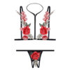 2023 Sensual Lingerie for Woman Lace Transparent Underwear Fairy Embroidery Brief Sets Delicate Bra Thongs Kit Push Up Sex Suit