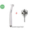 2/4 Holes Azdent Dental LED High Speed Handpiece E-generator Integrated Standard Head Push Button 3 Water Spray JD008A-SP