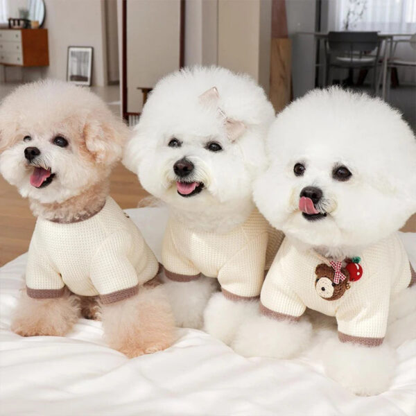 Cute Couple Clothes Dresses Waffle Cat Dog Shirt Puppy Pet Skirt Clothing For Dogs Cats Chihuahua Yorkie