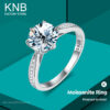 748d3571482cca80 KNB Real 0.5-2CT Moissanite Diamond Rings for Women Wedding Engagement Sterling Sier Original Gemstone Fine Jewelry