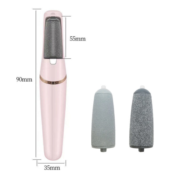 Electric Foot File Grinder Set Dead Skin Dry Callus Remover Rechargeable Feet Pedicure Tool with 2 Removable Roller Heads