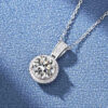 749fe2227d9f207c NeeTim 2Carat Moissanite Necklace For Women 100% Sterling S Sier With White Gold Plated Lab Diamond Jewelry Wedding Pendant