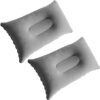 74b001c793945c17 3 Pack Ultralight Inflatable Pillow Small Squared Flocked Fabric Air Pillow for Hiking,Camping,Traveling,Napping,Desk Rest, Beach Pillow Neck Lumbar Support(Gray)