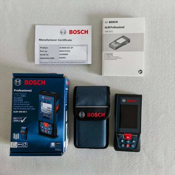 74c8d30b3a6df0aa Bosch 100 Meters Rangefinder Inbuilt Bluetooth Camera GLM 100-25 C Professional Hight Precise Laser Distance Measure