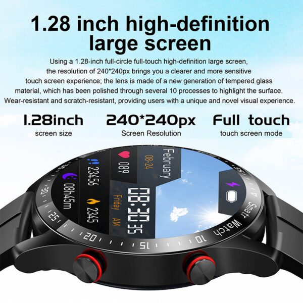 ECG+PPG Bluetooth Call Smart Watch Men Laser Health Blood Pressure Fies Watches Man Sports Waterproof Smartwatch+Box