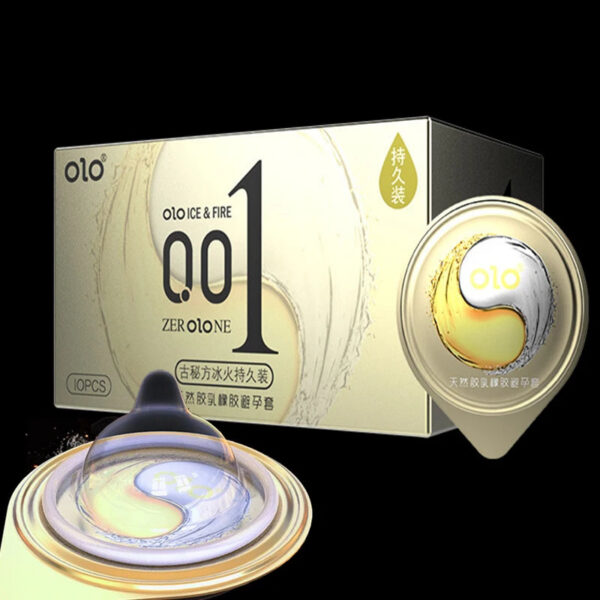 74d20b48aae4f128 Delay Ejaculation Condom For Men Ice Fire Sensitive 0.001 Ultra Thin Latex Rubber Condoms Mens Penis Sleeve adults Sexulaes Toys