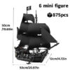74e6475e4441277f Pirates Of The Caribbean Ship Revenge Warship Black Pearl Sailboat Building Block Bricks MOC 4195 Assembly Toys Kid Gift