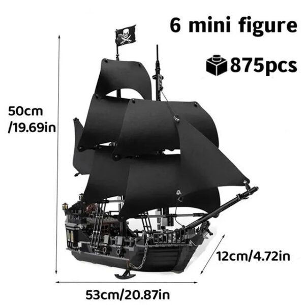 74e6475e4441277f Pirates Of The Caribbean Ship Revenge Warship Black Pearl Sailboat Building Block Bricks MOC 4195 Assembly Toys Kid Gift