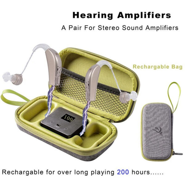 74e74f4b1ac235de Long Standby Hearing Aid Behind The Ear Sound Amplifier Portable Left and Right Universal Rechargeable Deaf Gift