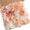 Serra Flora Artificial Christmas Flowers Greenery Combo Box Set Faux Flowers Bulk Flower Leaf with Stems for DIY Tree Ornaments Xmas Wreath Floral Arrangements Centerpieces