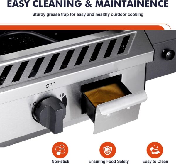 74fb9638ade9d8d6 Llamaviva 2 Burner Outdoor Gas Burner with Side Shelves, Auto-ignition & Regulator, 150,000 BTU Propane Outdoor Stoves for Cooking, Camping&BBQ Cookouts