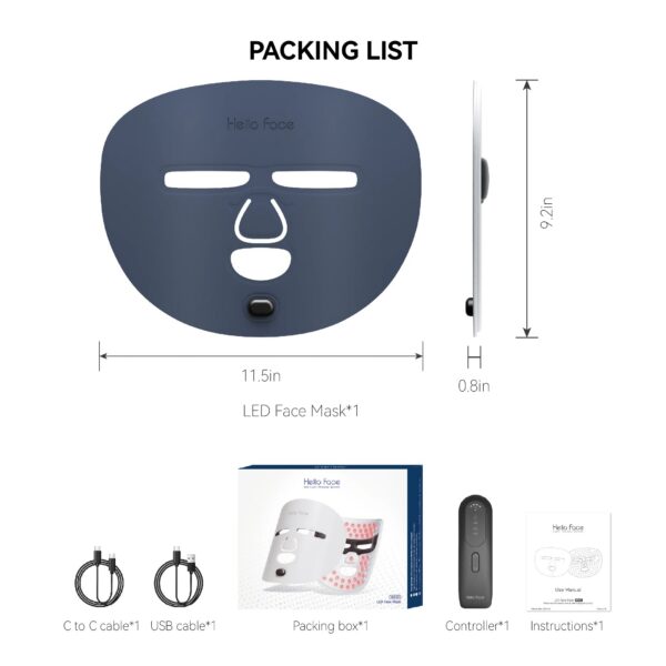 750ad7e3b1cf1014 Hello Face Wireless Near-Infrared Light and Red Light Therapy Facial Mask For Powerful Anti-ageing Professional Ultra-light Mask