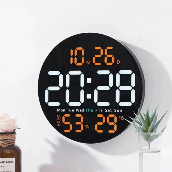 750cd8dee325f6fb 10inch LED Large Digital Wall with Remote Control Temperature Humidity Date Week Display Countdown Timing Clock Home Decor