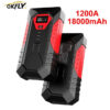 GKFLY 1200A High Capacity 18800mAh 12V Jump Starter Portable Starting Device Power Bank Charger For Car Battery Booster