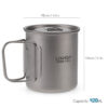 Lixada Ultralight Titanium 300/350/550/650ml Outdoor Cup Camping Picnic Water Mug Tableware with Foldable Handle