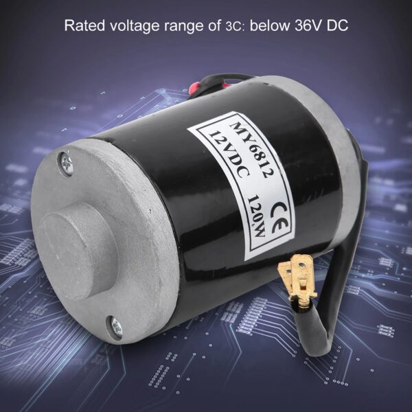 Brushed Motor MY6812 12V 120W High Speed Small Brush Motor with Belt Pulley Electric Scooter E Bike Accessory Bike Brushed Motor
