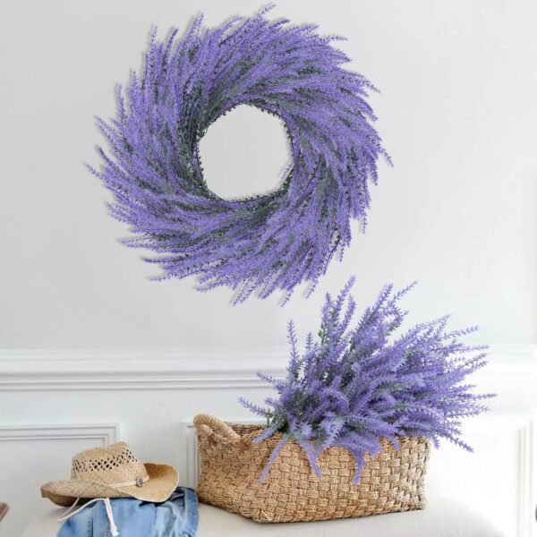 7538f9183deb15e8 Ouddy Decor 24 Bundles Artificial Lavender Flowers Fake Plastic Purple Flowers Outside UV Resistant for Home Wedding Kitchen Garden Patio Window Box Centerpieces Indoor Outdoor Decor (Gray Purple)