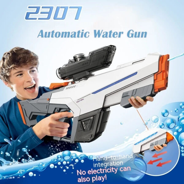Fully Automatic Suction Gun Electric High Pressure Blaster Summer Outdoor Beach Pool Battle Party Water Toy