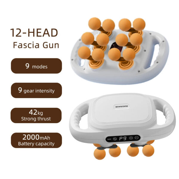7544e25cd2ab95b1 16-Head Fascia Gun High-Frequency Vibration Body Massage Gun Back and Waist Massager Neck Shoulder Massager Muscle masajeador