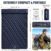 7555c51e093c5440 WESTTUNE Double Inflatable Mattress with Built-in Pillow Pump Outdoor Sleeping Pad Camping Air Mat for Travel Backpacking Hiking